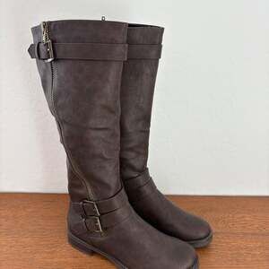 Maurices Nancy Riding Knee High Style Boots Brown Womens 10 NWOT